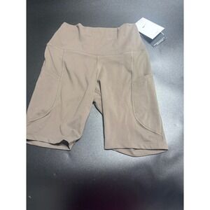 Nike NEW Women's High Waisted‎ Pockets Biker Shorts Green Size Small